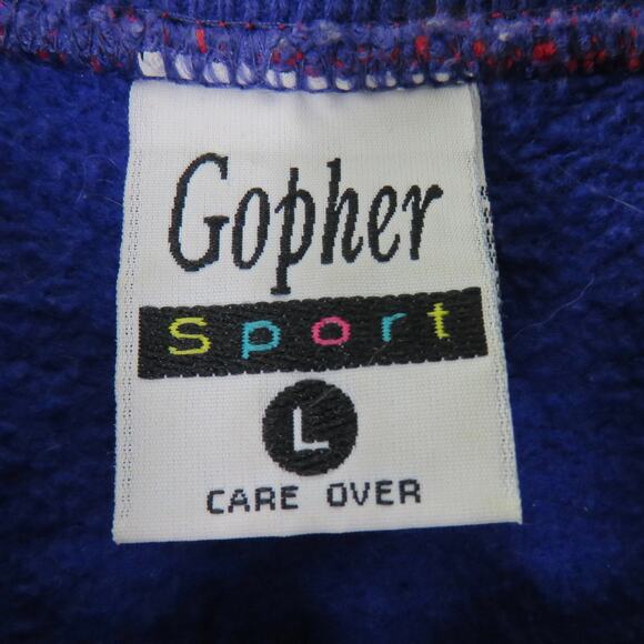 Gopher Sport Vintage 1980s Crewneck Sweatshirt New York Long Lake Train Large - Picture 3 of 5